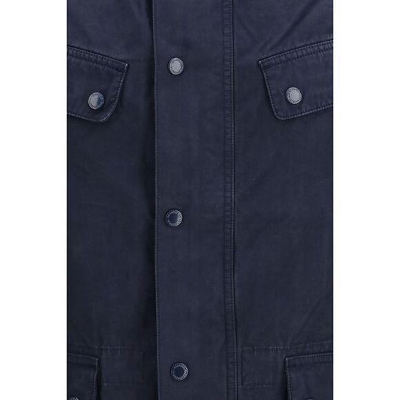 Barbour International Blue Cotton Full-Length Men's Jacket